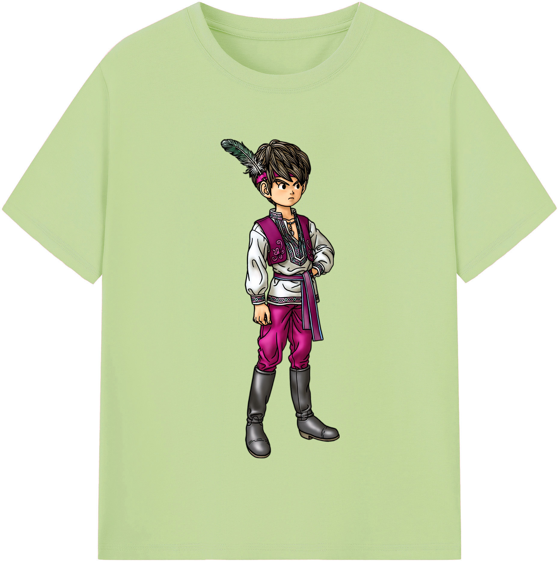 （画像用） ドラゴンクエスト Doragon Kuesuto Dragon Quest 綿100％半袖Tシャツ（フロントプリント）